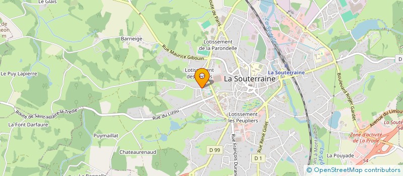 localisation de l'entreprise CBC CONSEIL à LA SOUTERRAINE