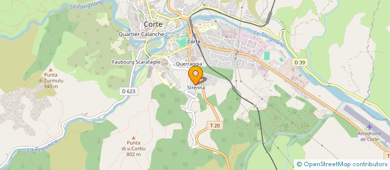 localisation de l'entreprise CBC ENVIRONNEMENT à CORTE