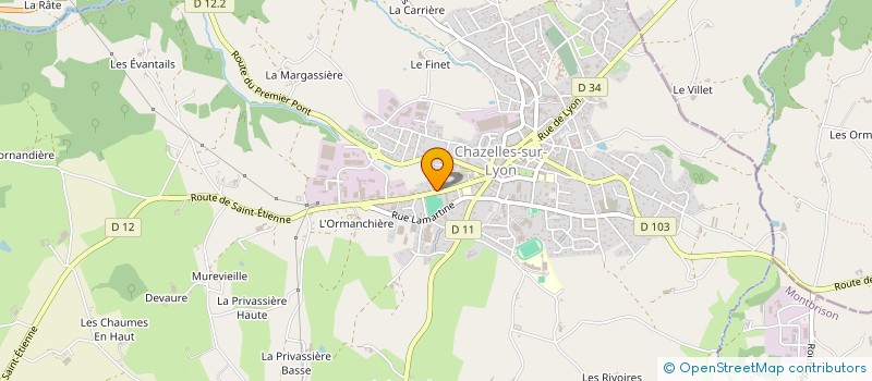 localisation de l'entreprise CBCOISE à CHAZELLES-SUR-LYON