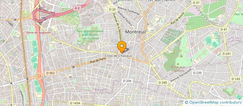 localisation de l'entreprise CBD INVEST à MONTREUIL