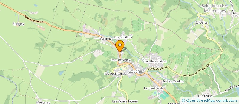 localisation de l'entreprise CBE  COUCHES