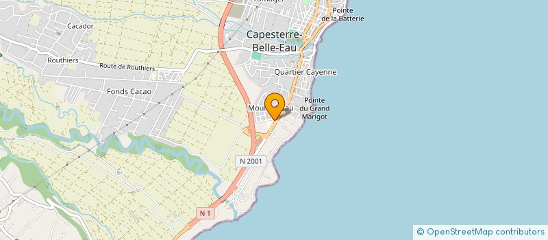 localisation de l'entreprise CBE CARBURANT à CAPESTERRE BELLE EAU