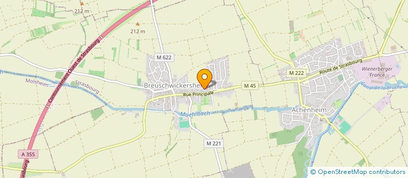 localisation de l'entreprise CBE - CHRISTIAN BERNHARDT ECONOMIE  BREUSCHWICKERSHEIM