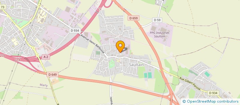 localisation de l'entreprise CBF  SAULTAIN