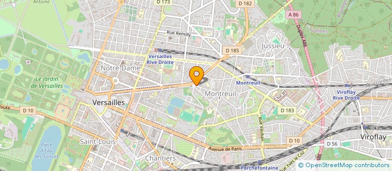 localisation de l'entreprise CBF OPTIC à VERSAILLES