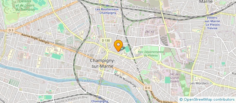 localisation de l'entreprise CBFLUIDE à CHAMPIGNY-SUR-MARNE