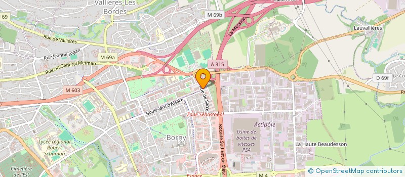 localisation de l'entreprise CBH  METZ