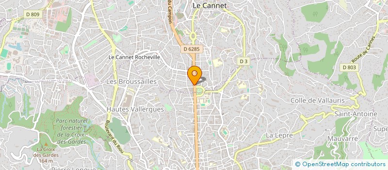 localisation de l'entreprise CBH OPTIQUE à LE CANNET