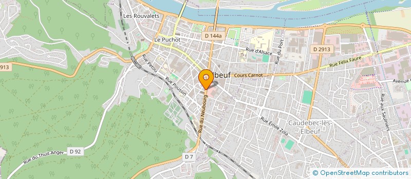 localisation de l'entreprise CBI  ELBEUF