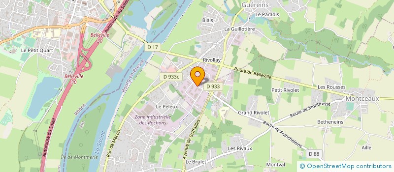 localisation de l'entreprise CBI DIFFUSION à GUEREINS