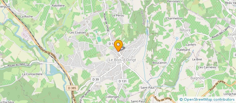 localisation de l'entreprise CBI RESEAUX  VAL D'OINGT