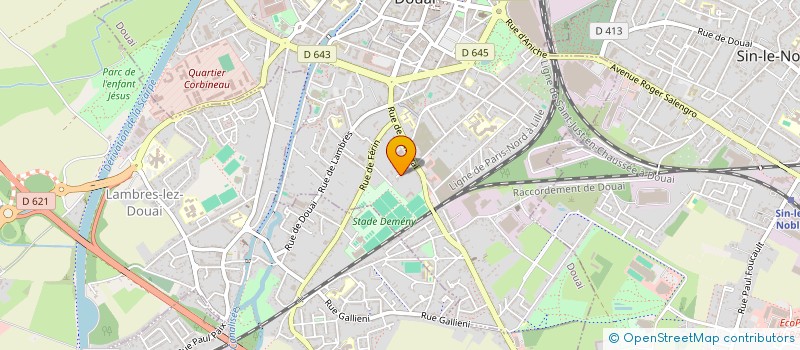 localisation de l'entreprise CBJ à DOUAI
