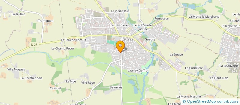 localisation de l'entreprise CBJ  GEVEZE