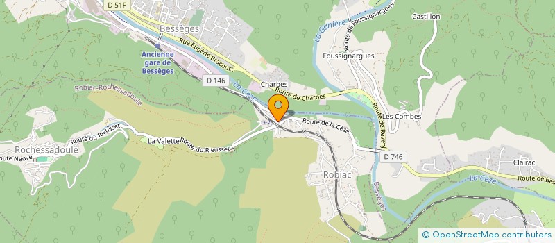localisation de l'entreprise CBKM à ROBIAC-ROCHESSADOULE