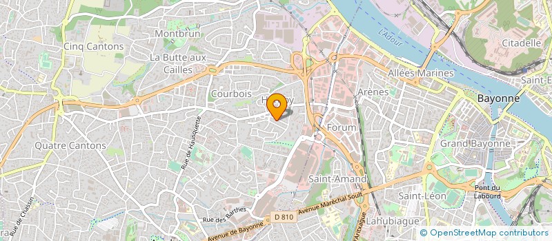 localisation de l'entreprise CBL FERMETURE à ANGLET