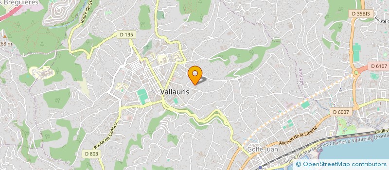 localisation de l'entreprise CBLP ETUDES à VALLAURIS