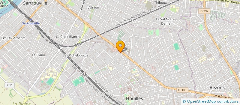 localisation de l'entreprise CBLR à HOUILLES
