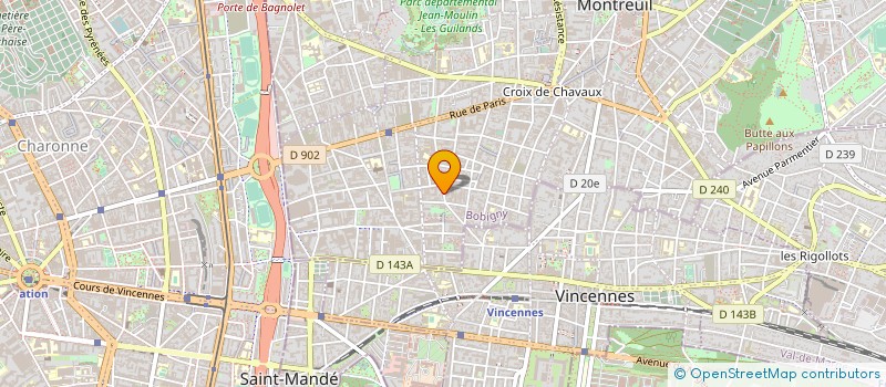 localisation de l'entreprise CBM INVESTISSEMENTS à MONTREUIL