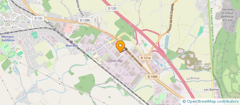 localisation de l'entreprise CBM RAIL à MOIRANS