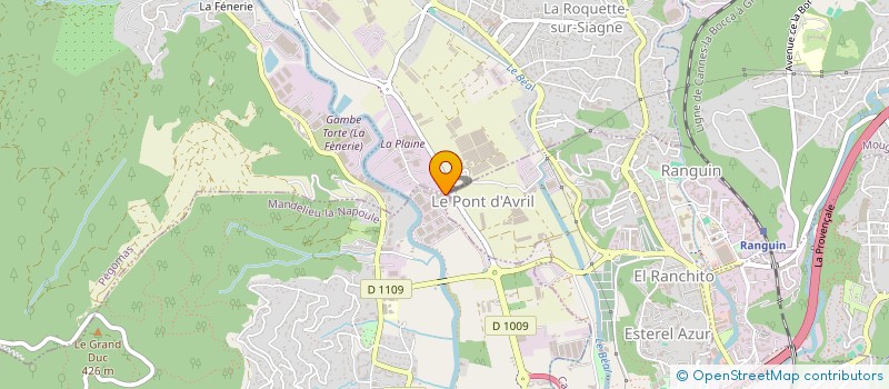 localisation de l'entreprise CBM TP à MANDELIEU-LA-NAPOULE