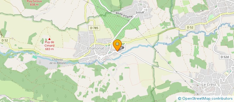 localisation de l'entreprise CBOCA à CHANONAT