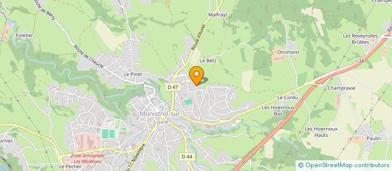 localisation de l'entreprise CBP ENTRETIEN ESPACES VERTS à MONISTROL-SUR-LOIRE