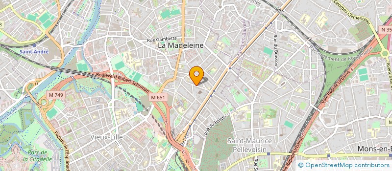 localisation de l'entreprise CBPE INVEST à LA MADELEINE