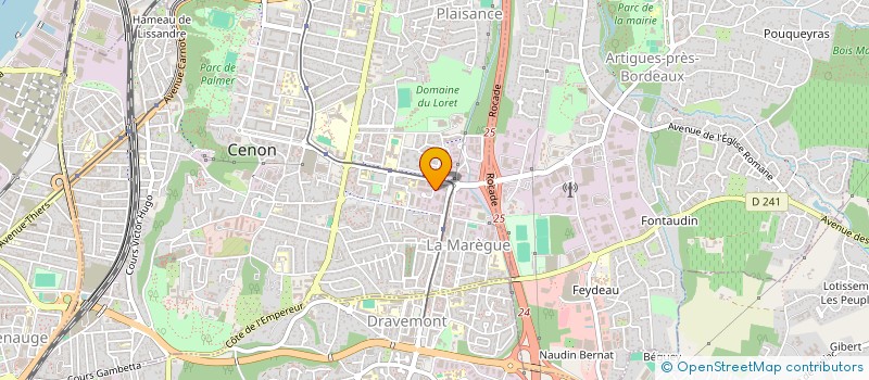 localisation de l'entreprise CBRA à CENON