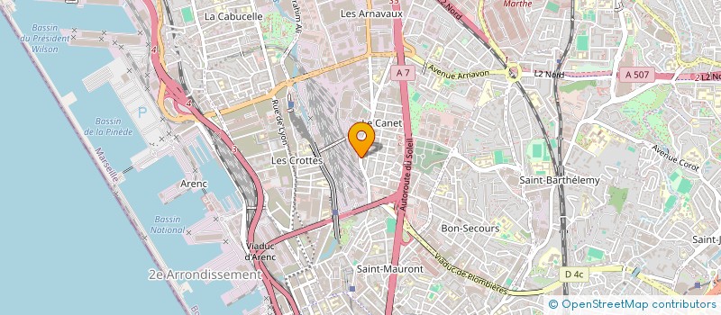 localisation de l'entreprise CBS TRANSPORT à MARSEILLE 14