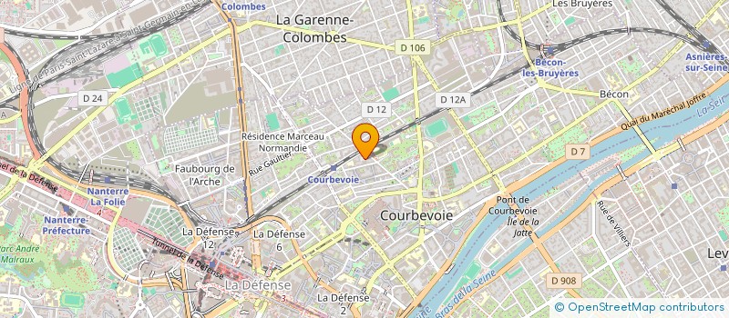 localisation de l'entreprise CBT MEDIC DELACHAUX BERNARD LOUIS BONNET à COURBEVOIE