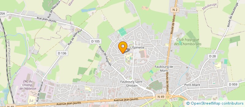 localisation de l'entreprise CBTP  MAUBEUGE