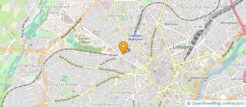 localisation de l'entreprise CBU COMBAT à LIMOGES