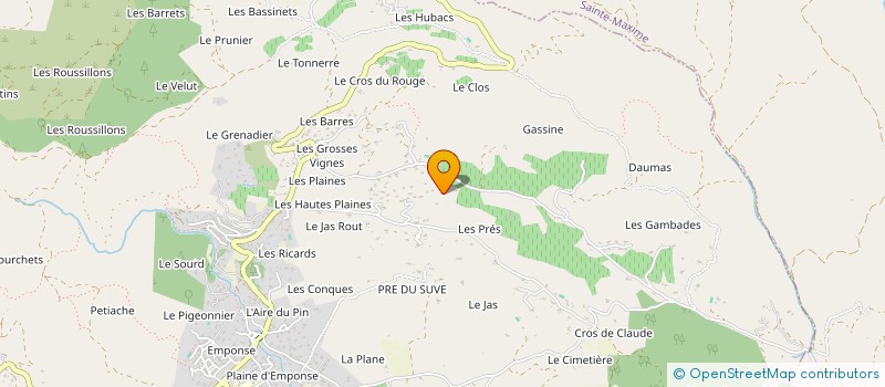 localisation de l'entreprise CBV à SAINTE MAXIME