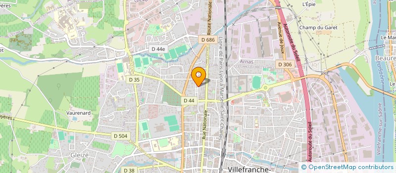 localisation de l'entreprise CBV  VILLEFRANCHE-SUR-SAONE