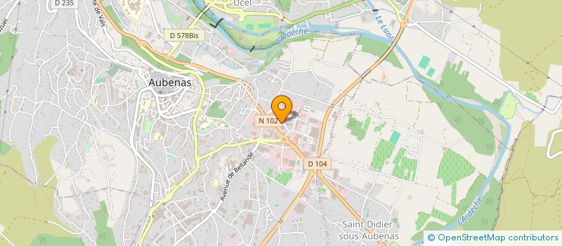 localisation de l'entreprise CBV OPTICIENS à AUBENAS