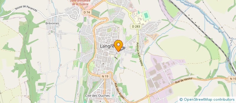 localisation de l'entreprise CBVA à LANGRES