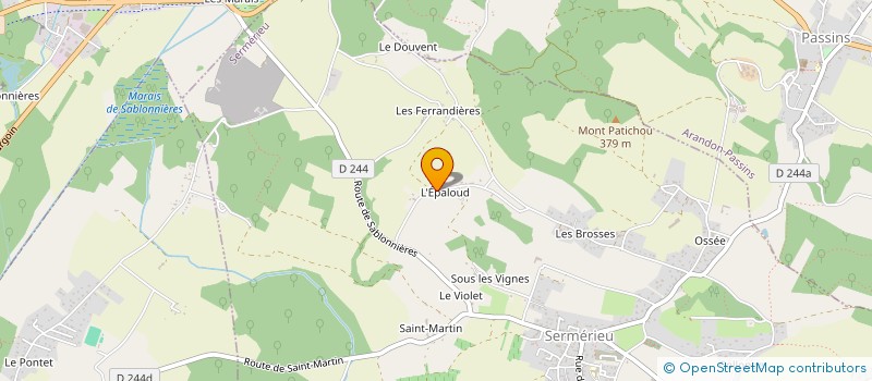 localisation de l'entreprise CC à SERMERIEU