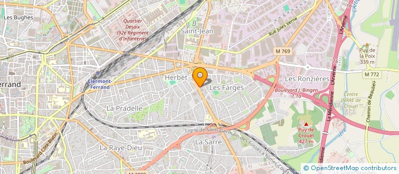 localisation de l'entreprise CC ARVERNE  CLERMONT-FERRAND