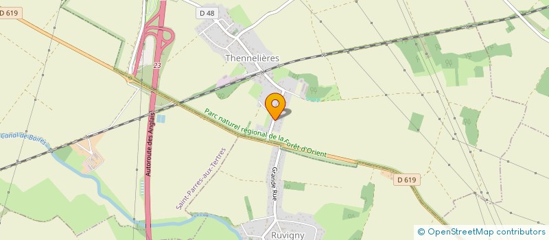 localisation de l'entreprise CC-AUBE  THENNELIERES