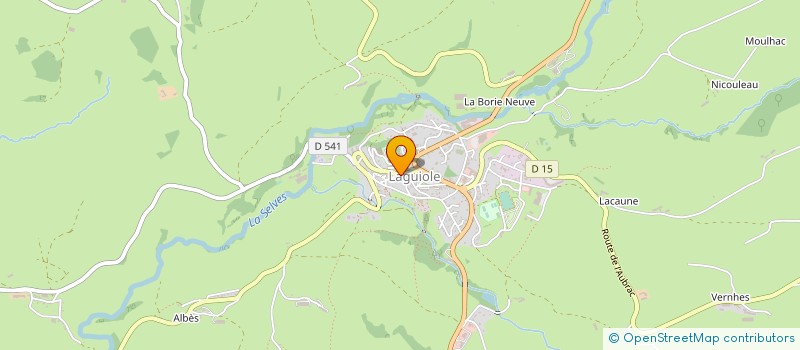 localisation de l'entreprise CC AUBRAC CARLADEZ VIADENE à LAGUIOLE