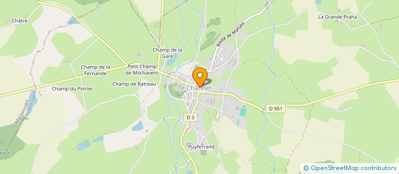 localisation de l'entreprise CC BERRY GRAND SUD à LE CHATELET