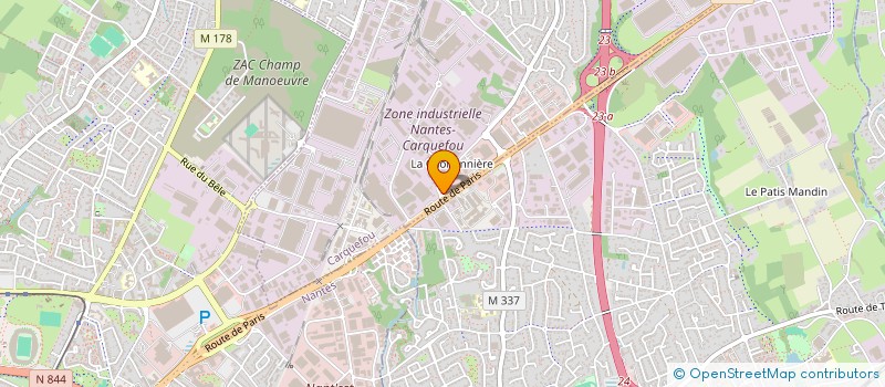 localisation de l'entreprise CC BRETAGNE à CARQUEFOU