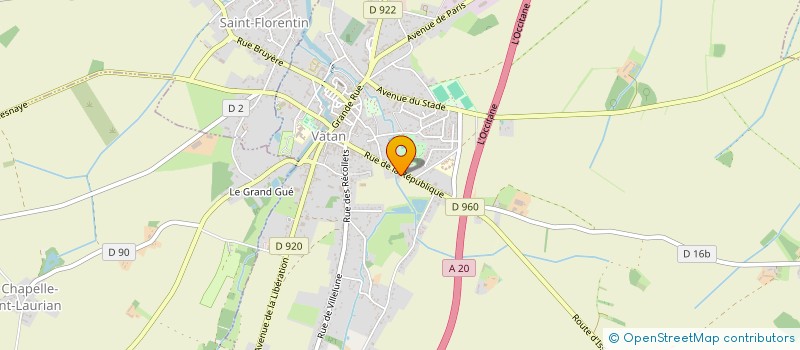 localisation de l'entreprise CC CHAMPAGNE BOISCHAUTS à VATAN