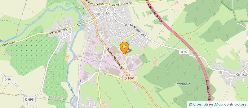 localisation de l'entreprise CC DE L'ALSACE BOSSUE à SARRE-UNION