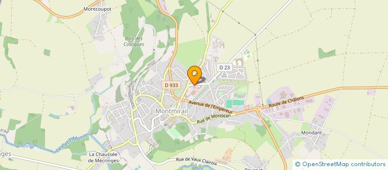 localisation de l'entreprise CC DE LA BRIE CHAMPENOISE  MONTMIRAIL