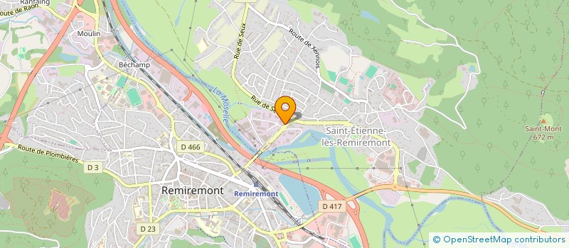 localisation de l'entreprise CC DE LA PORTE DES VOSGES MERIDIONALES à SAINT-ETIENNE-LES-REMIREMONT