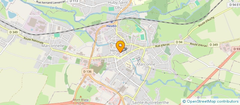 localisation de l'entreprise CC DES 7 VALLEES  HESDIN