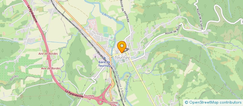 localisation de l'entreprise CC DES COTEAUX DU VAL D'ARROS à TOURNAY