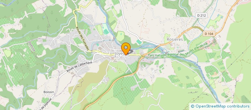 localisation de l'entreprise CC DU PAYS BEAUME-DROBIE  JOYEUSE