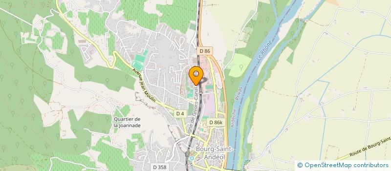 localisation de l'entreprise CC DU RHONE AUX GORGES DE L'ARDECHE  BOURG-SAINT-ANDEOL